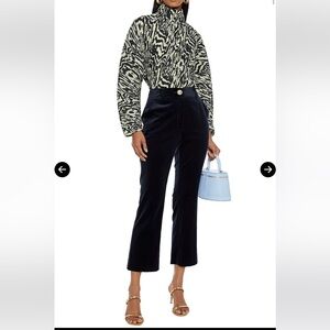 DIANE VON FURSTENBERG
Taytum cotton-blend velvet straight-leg pants US 2